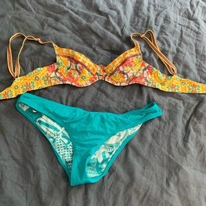 Maaji Swim Top (Sm)  & Volcom Swim Bottoms (L)